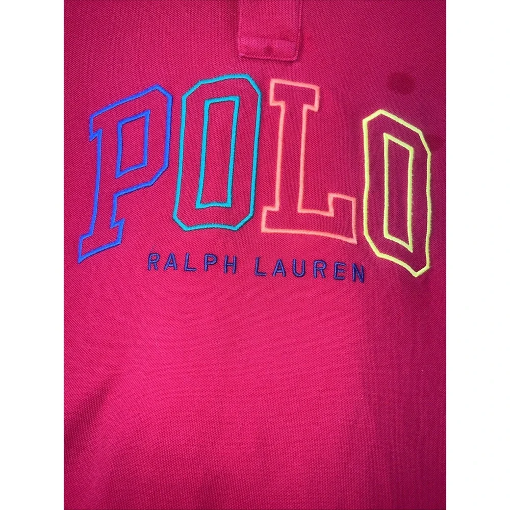 Polo Ralph Lauren Shirt Red Color Block Multi-Logo Mesh‎ Size 3XB